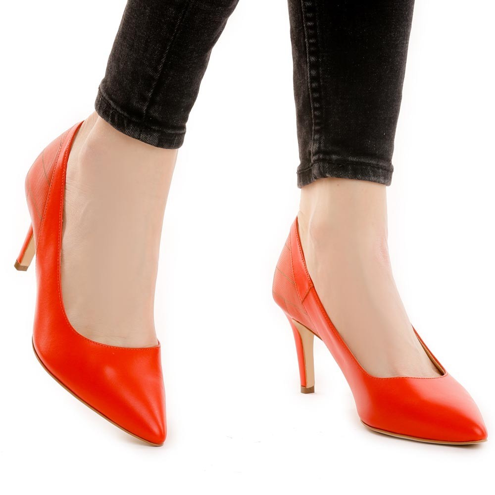 Pantofi de dama Guban 1328 nappa corai