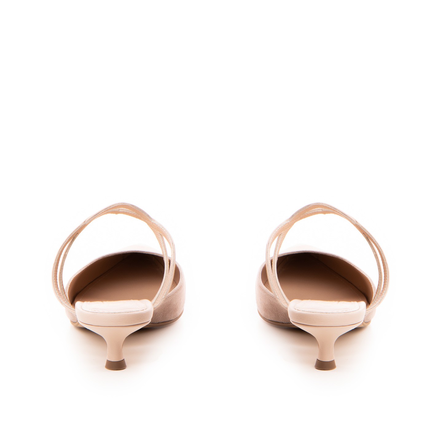 Saboti dama Guban model 1490 piele nappa velur bej/ nappa roz-nude