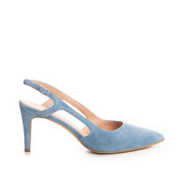 Pantofi dama Guban model 1392 piele velur sky