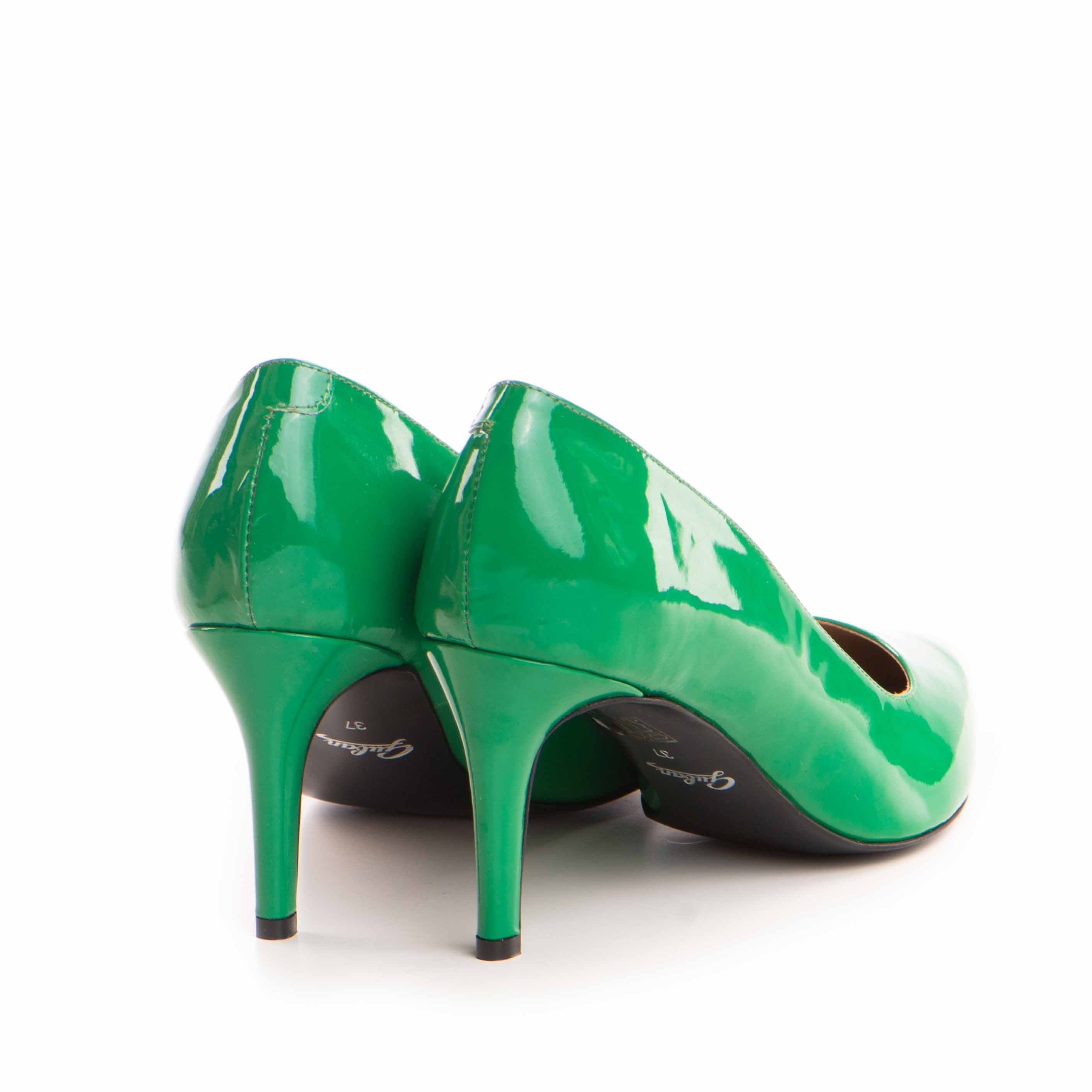 Pantofi dama Guban model 1218 piele lac verde