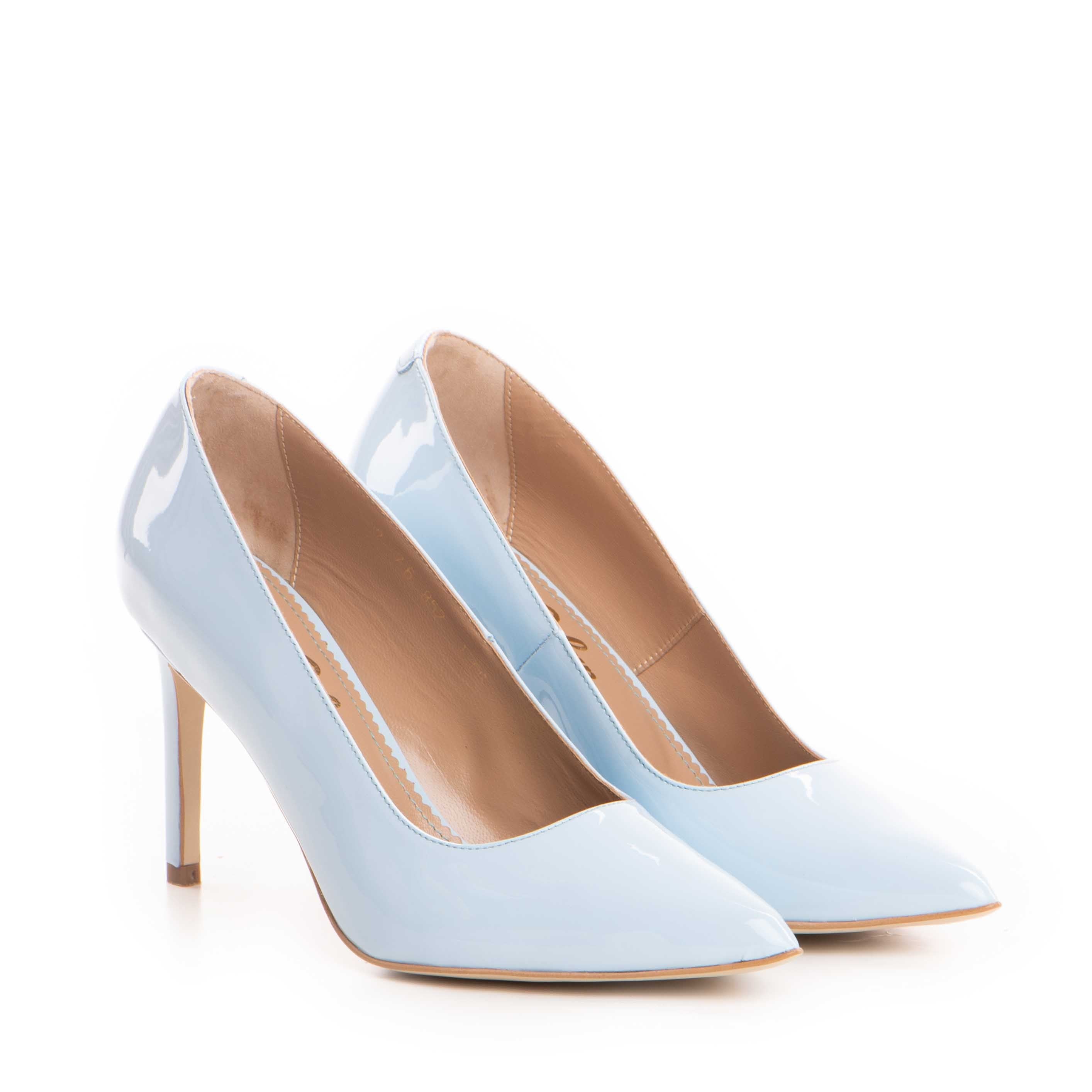 Pantofi dama Guban model 1206 piele lac sky