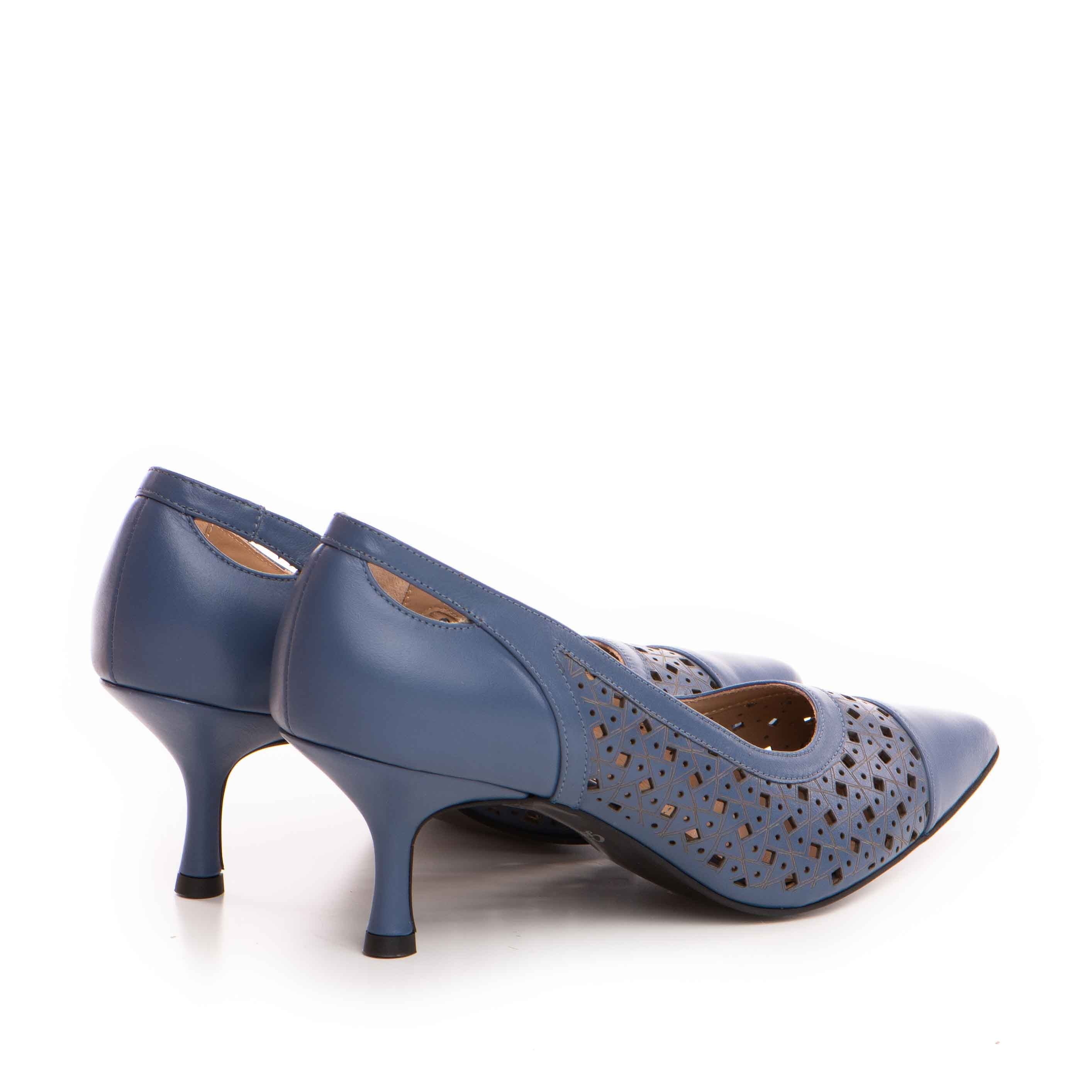 Pantofi dama Guban model 1481 nappa albastru