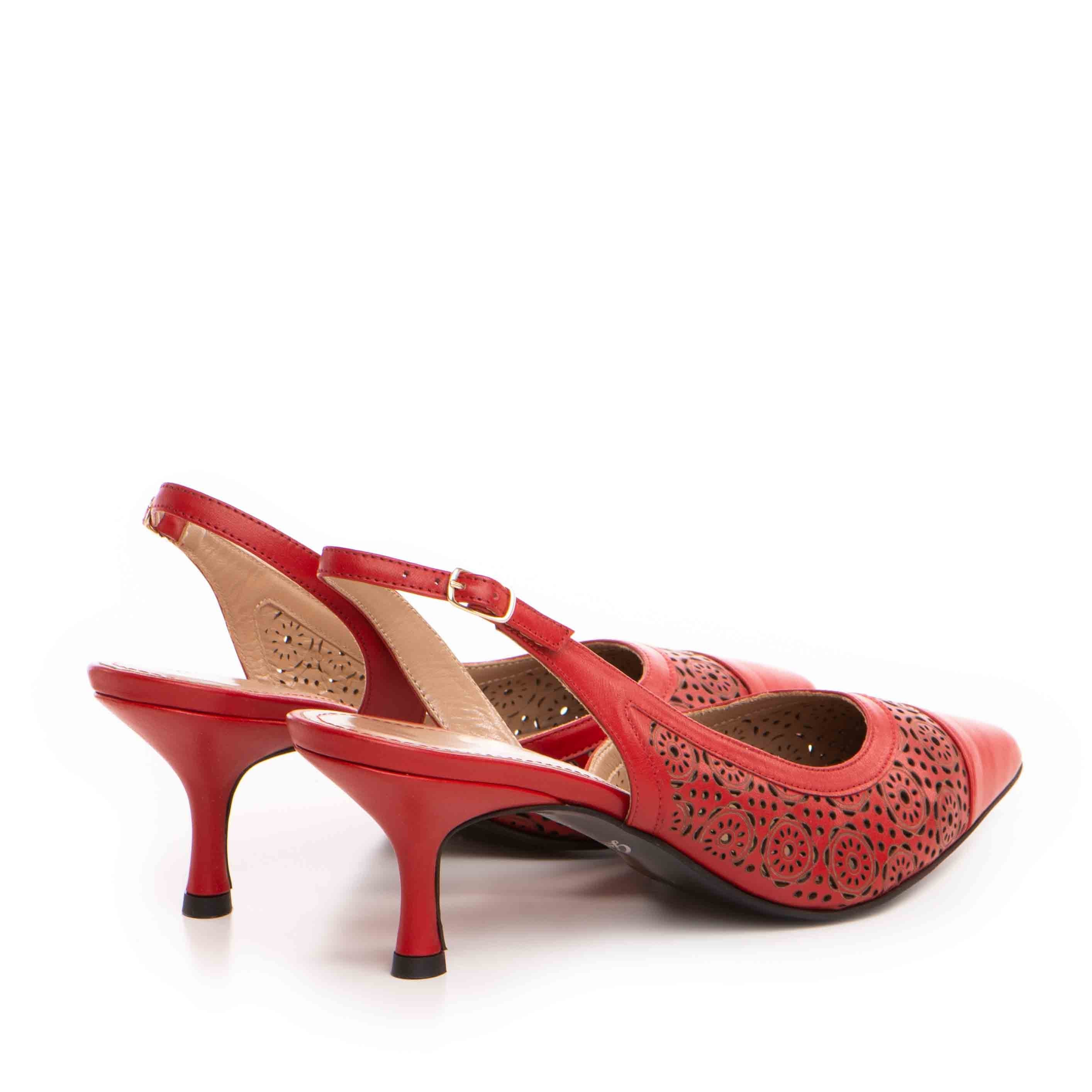 Pantofi dama Guban model 1480 nappa rosu