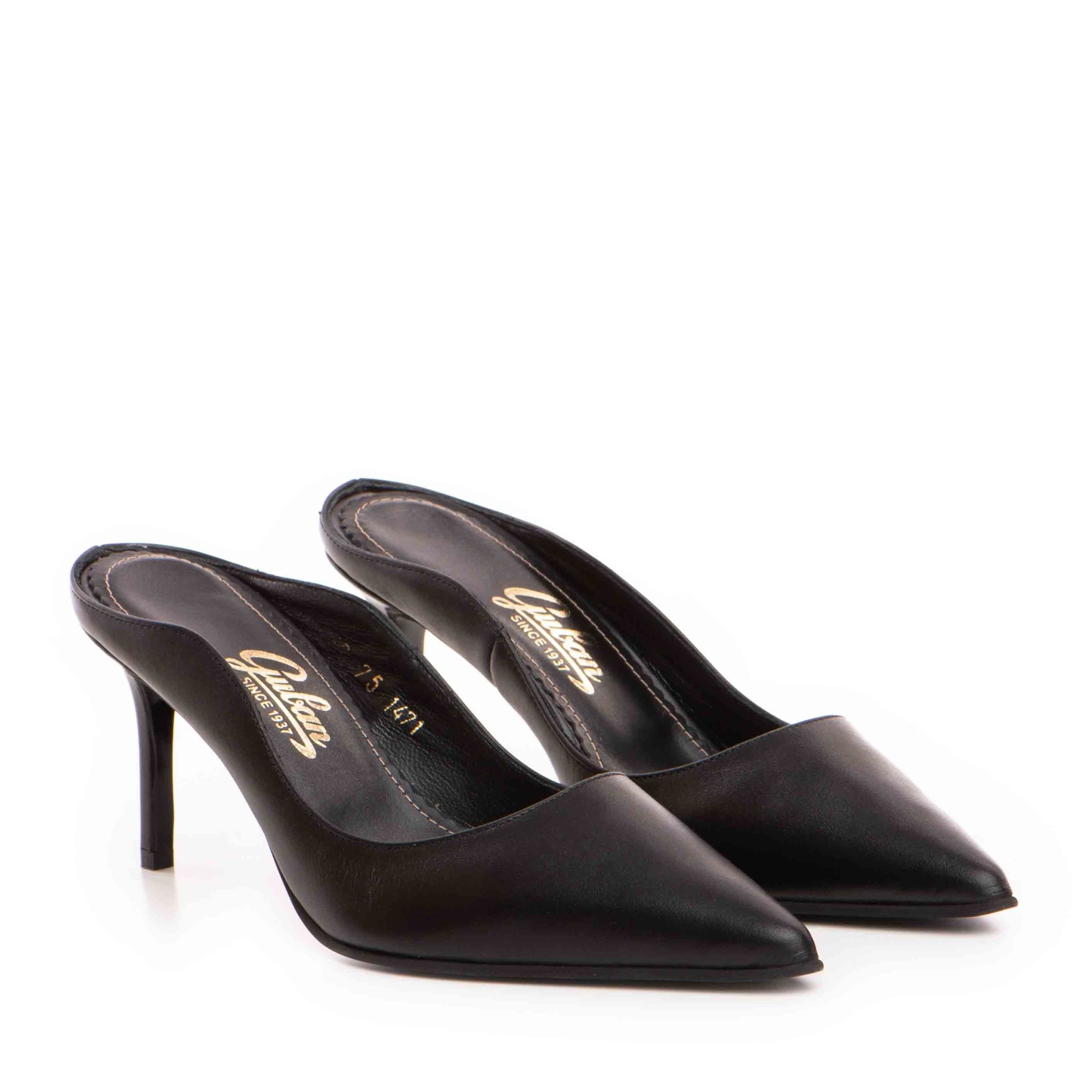 Saboti dama Guban model 1471 piele nappa negru