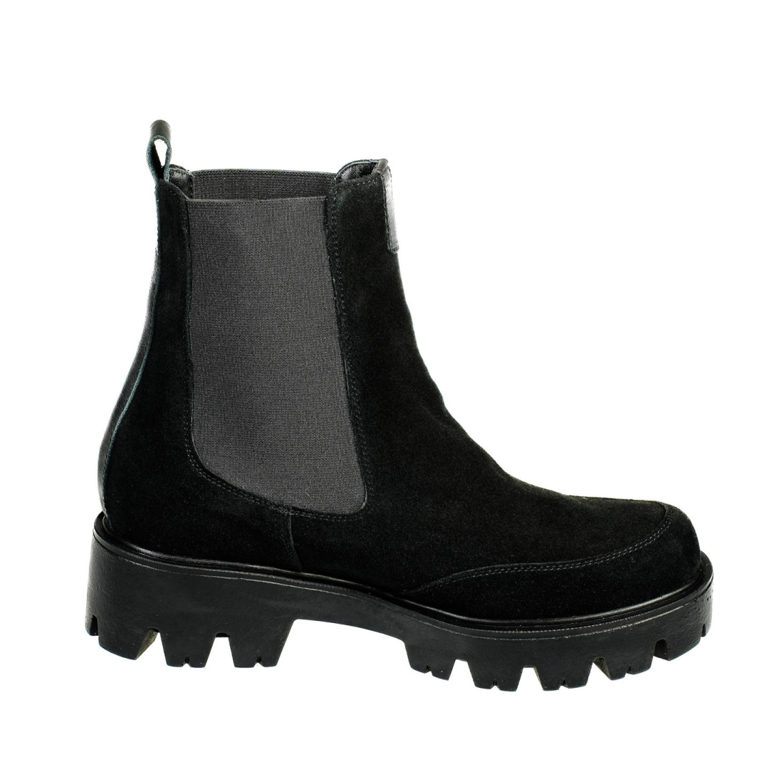 Bocanc dama Guban model 3574 piele velur negru