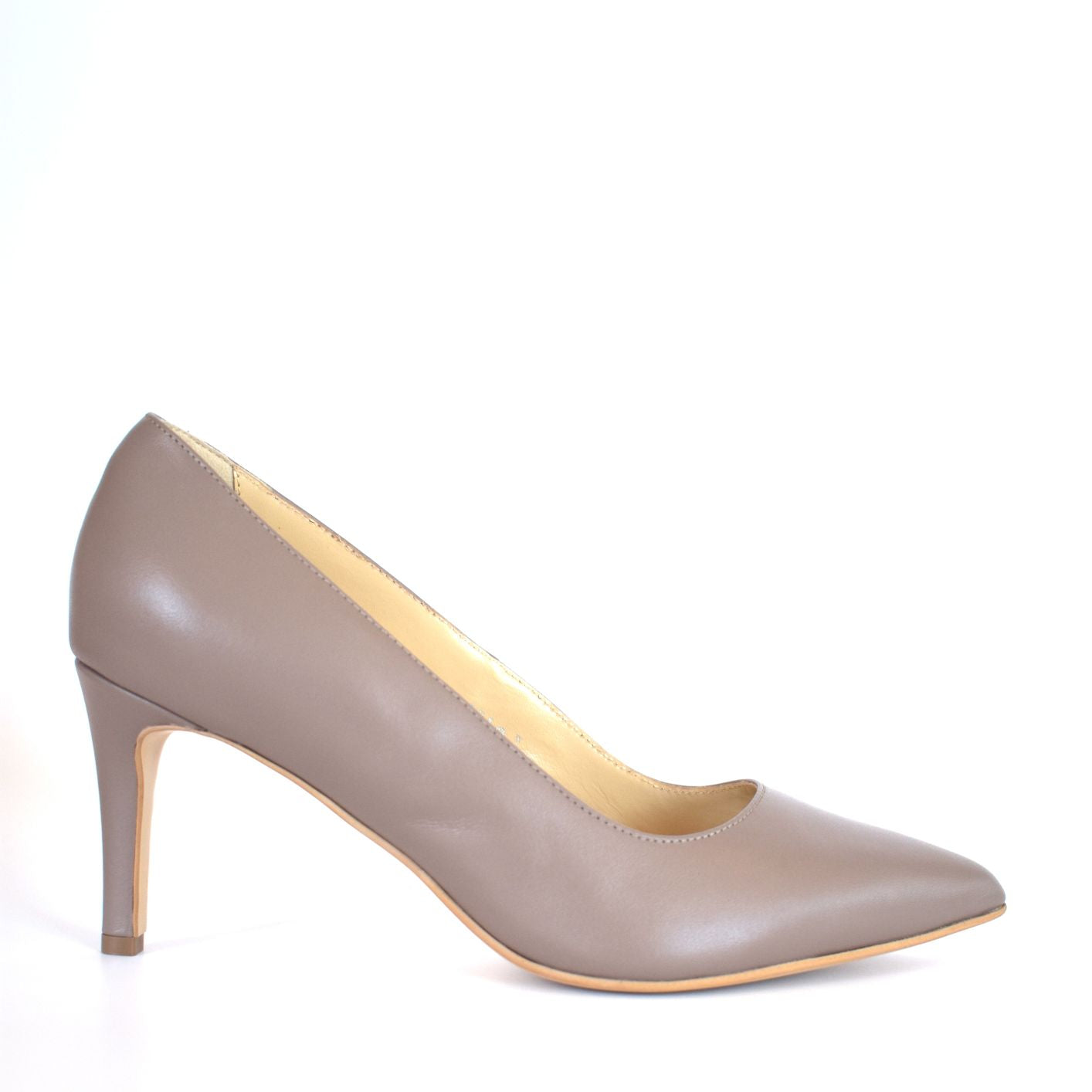 Pantofi dama Guban model 1218 piele nappa taupe
