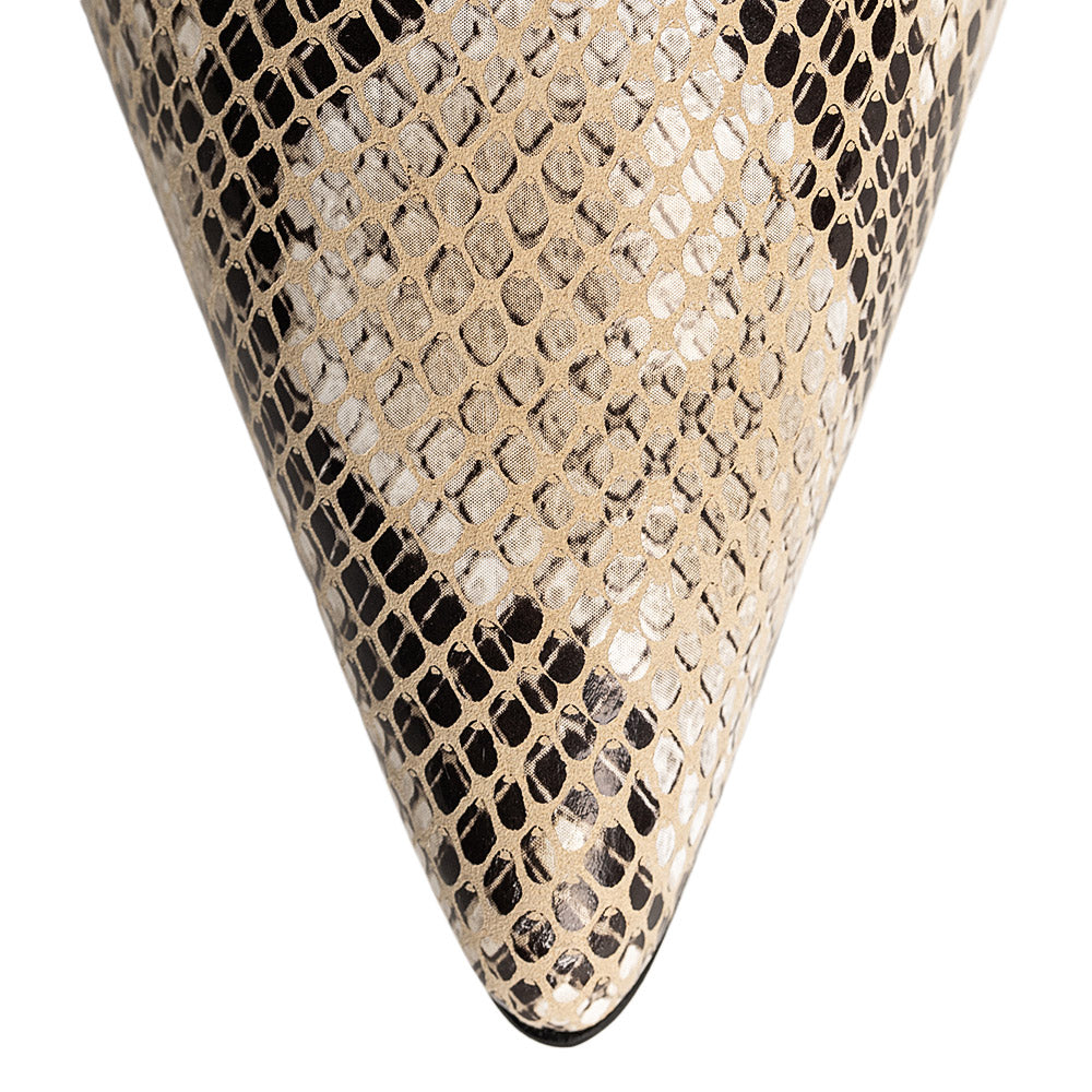 Pantofi dama Guban model 1591 piele nappa animal print bej