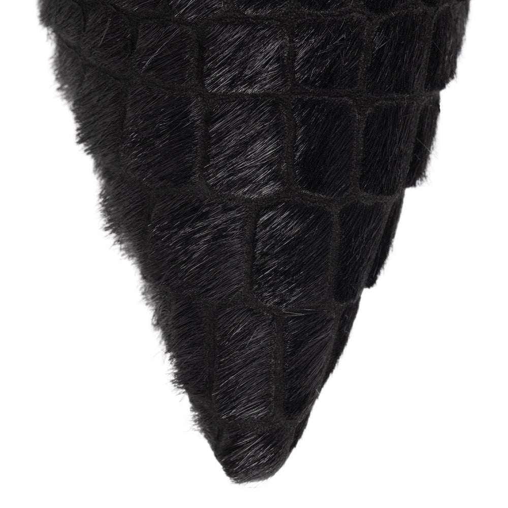 Pantofi dama Guban model 1581 piele ponei animal print negru