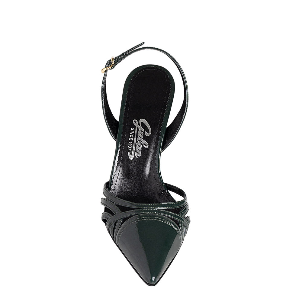 Pantofi dama Guban model 1584 piele naplac verde