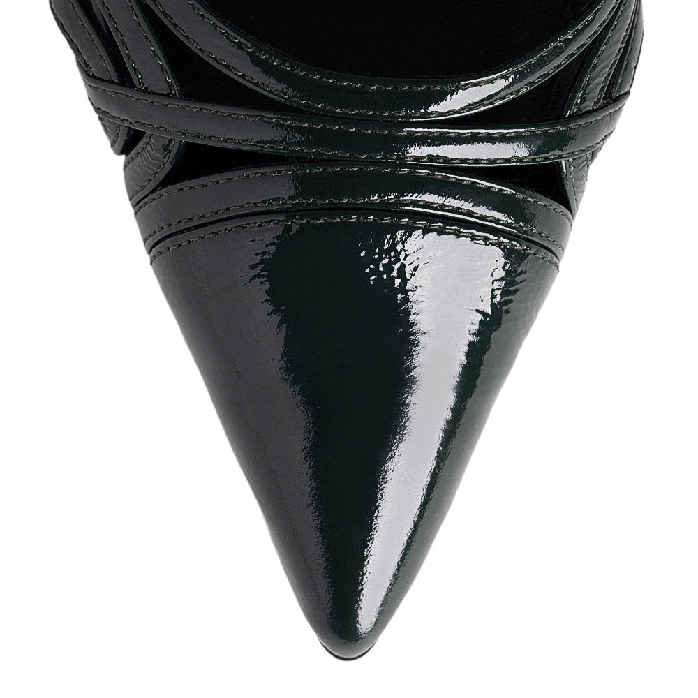 Pantofi dama Guban model 1584 piele naplac verde