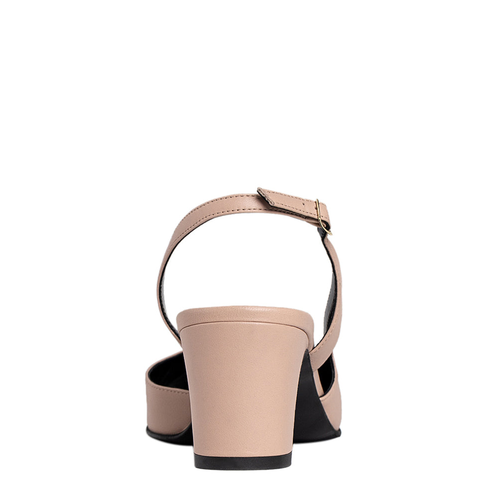 Pantofi dama Guban model 3639/C piele nappa mocha mouse/nappa negru