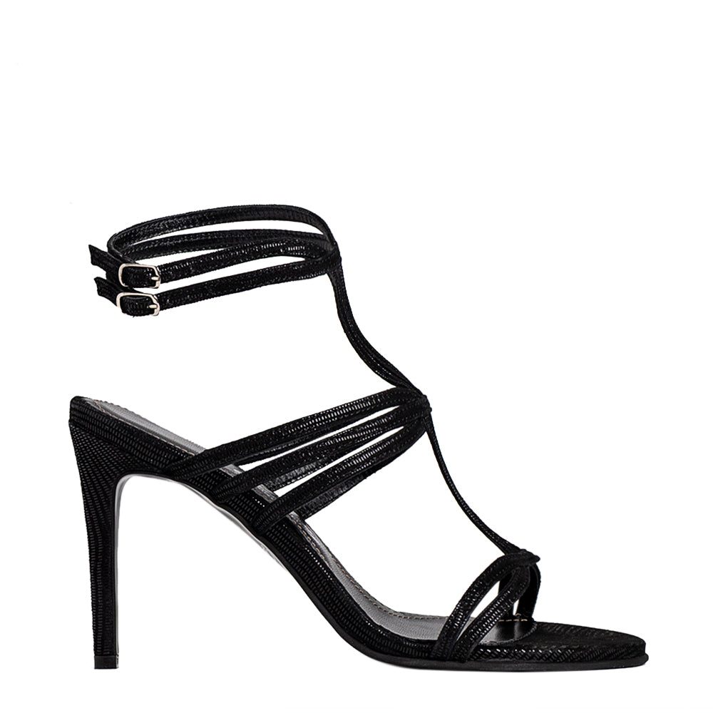 Sandale dama Guban model 1552 velur fish negru