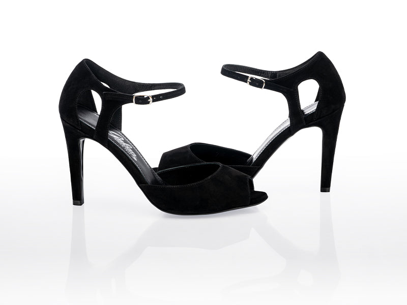 Pantofi 1223 Velur Negru