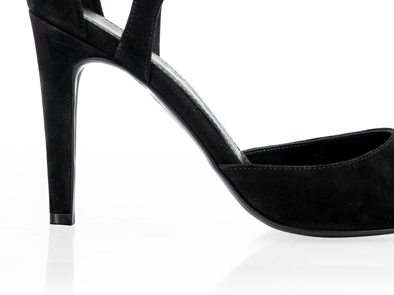 Pantofi 1223 Velur Negru