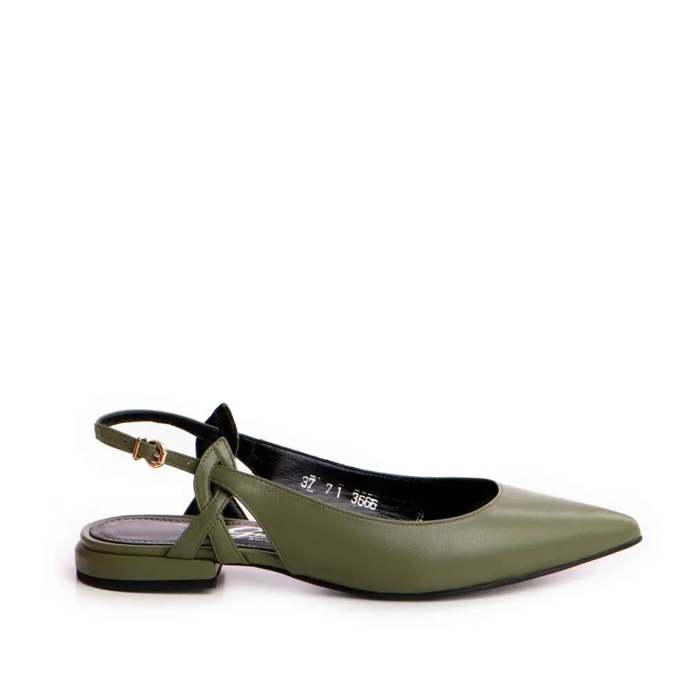 Balerini Guban model 3666 piele naturala nappa kaki