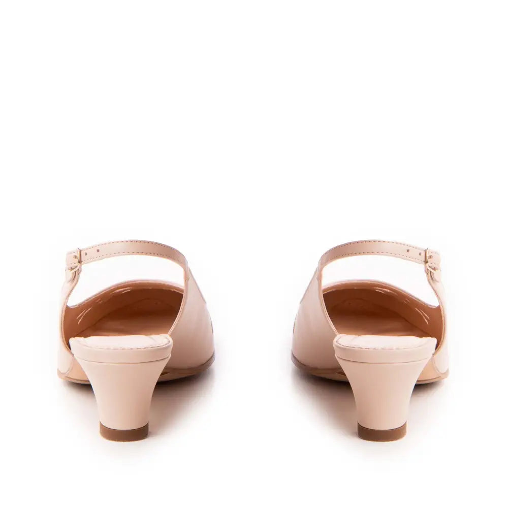 Pantofi decupati dama Guban model 3657 nappa roz-nude