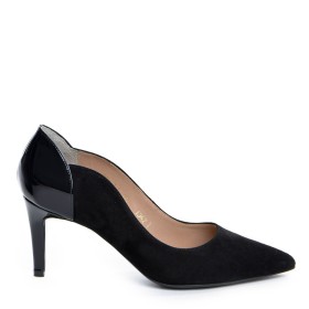 Pantofi de dama Guban 1342 velur negru/lac negru