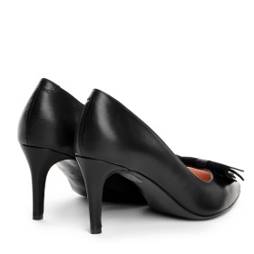 Pantofi de dama Guban 1341 nappa negru/velur negru
