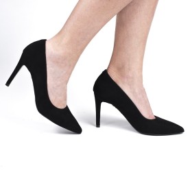 Pantofi dama Guban1206 piele velur negru
