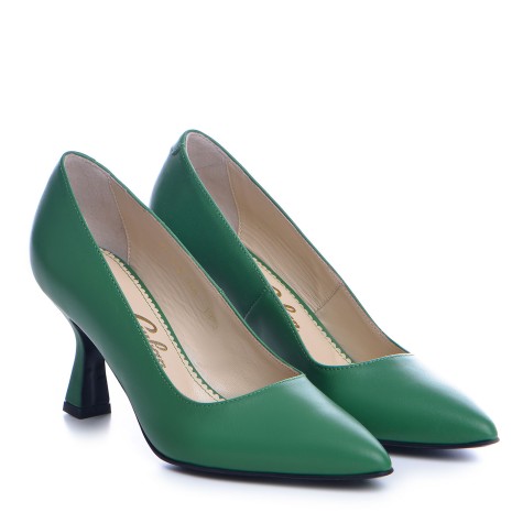 Pantofi dama Guban 1375 piele nappa verde trifoi
