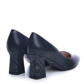 Pantofi dama Guban 1362 nappa negru/sarpe negru