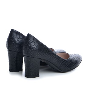 Pantofi dama Guban 3292 piele nappa sarpe negru