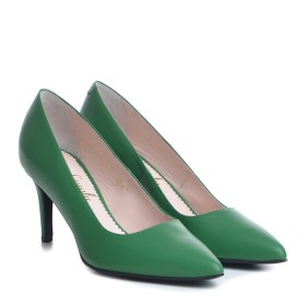 Pantofi  dama Guban 1218 piele nappa verde trifoi