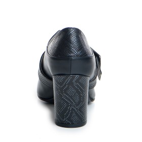 Pantofi dama Guban 3596 nappa negru/sarpe negru