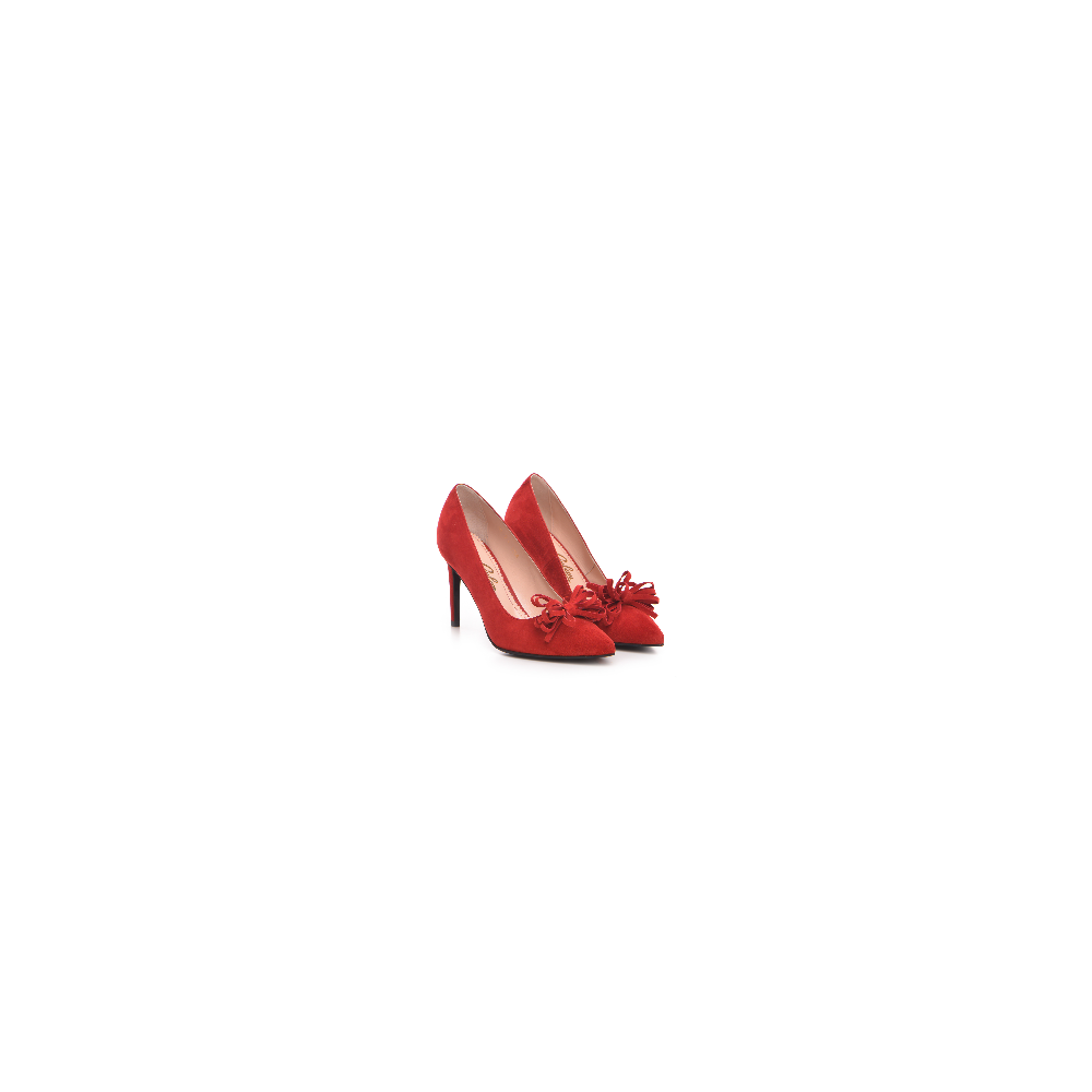 Pantofi dama Guban1401 piele velur rosu