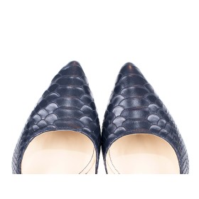 Pantofi dama Guban 1200 piele nappa sarpe bleumarin