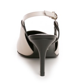 Pantofi dama Guban model 1405 piele nappa crem - nappa negru