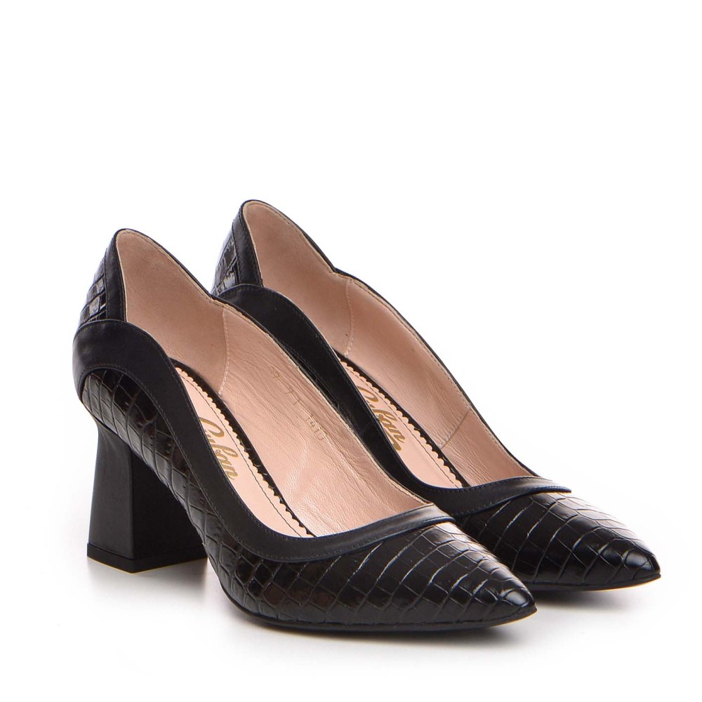 Pantofi dama Guban model 1410 piele nappa negru