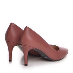 Pantofi  dama Guban model 1218 piele nappa rosewood