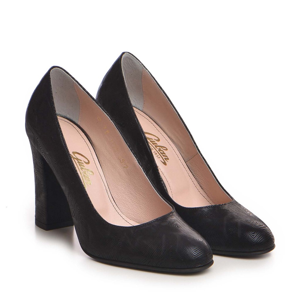 Pantofi dama Guban model 3577 piele nappa dantela negru
