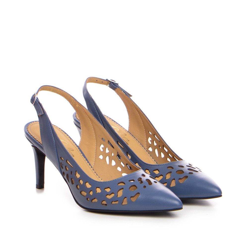 Pantofi dama Guban model1216 piele nappa albastru