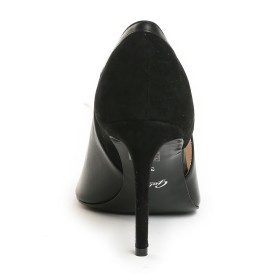 Pantofi de dama Guban 1334 nappa negru/velur negru