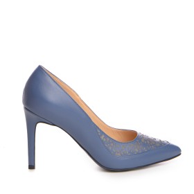 Pantofi dama Guban model 1285 piele nappa albastru