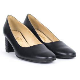 Pantofi dama Guban 3475 piele nappa negru / sarpe negru