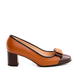 Pantofi dama Guban model 3515 nappa maro/ nappa coniac