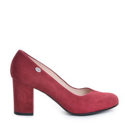 Pantofi dama Guban 3568 piele velur bordo