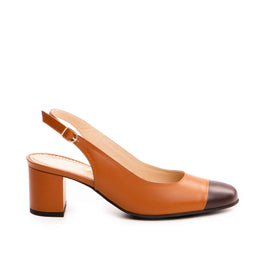 Pantofi dama Guban model 3471 nappa coniac/nappa maro