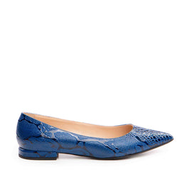 Balerini Guban model 3628 piele animal print albastru
