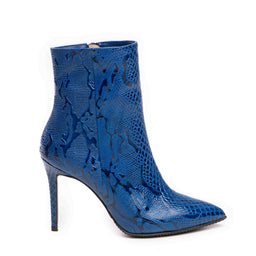 Botine dama Guban model 1452 piele animal print albastru