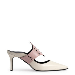 Saboti  dama Guban model 1524 piele nappa crem - nappa roz