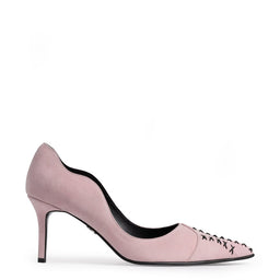 Pantofi  dama Guban model 1526 piele velur roz