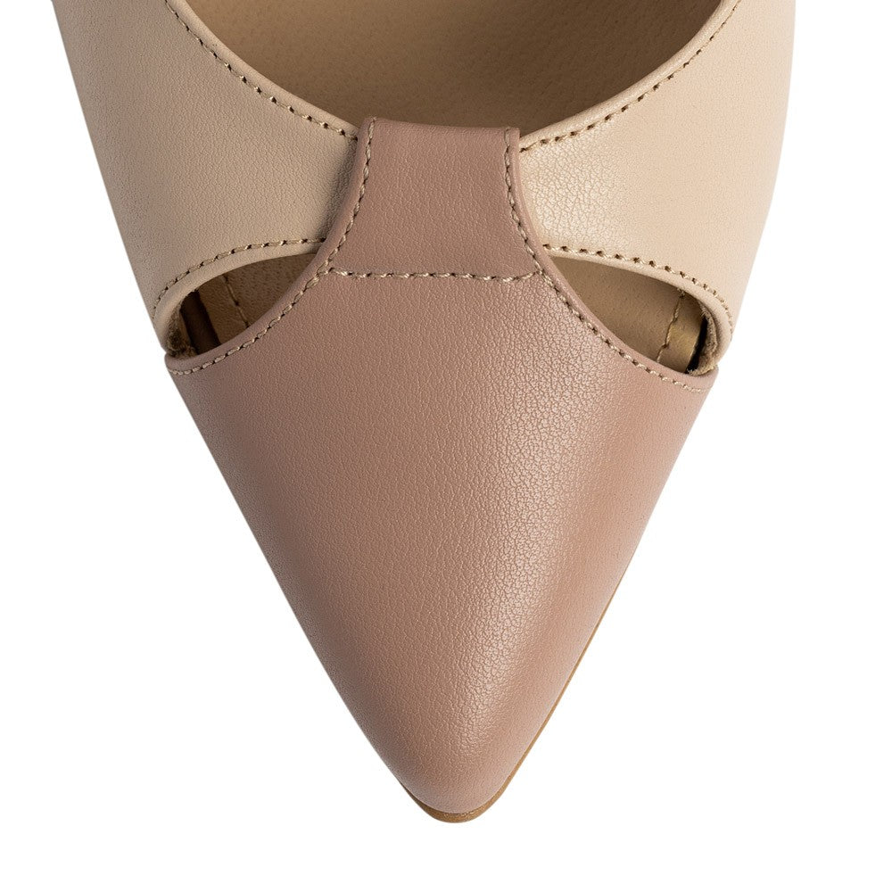 Pantofi dama Guban model 1503 piele nappa roz pudra-nappa roz nude