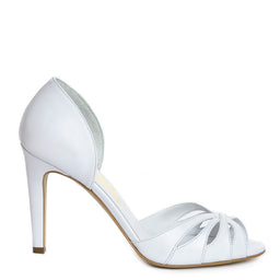 Pantofi mirese Guban 1586 nappa alb perlat