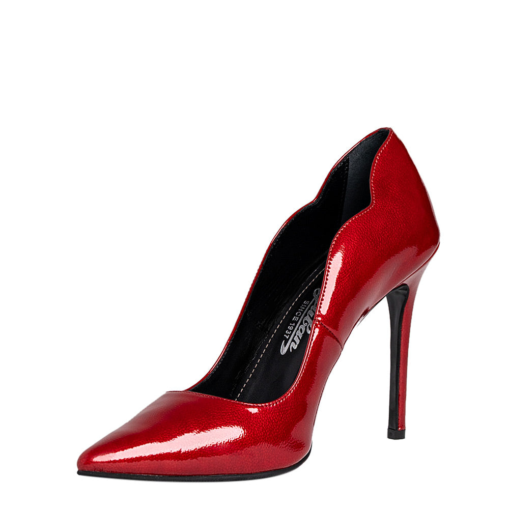 Pantofi dama Guban model 1250 piele naplac rosu