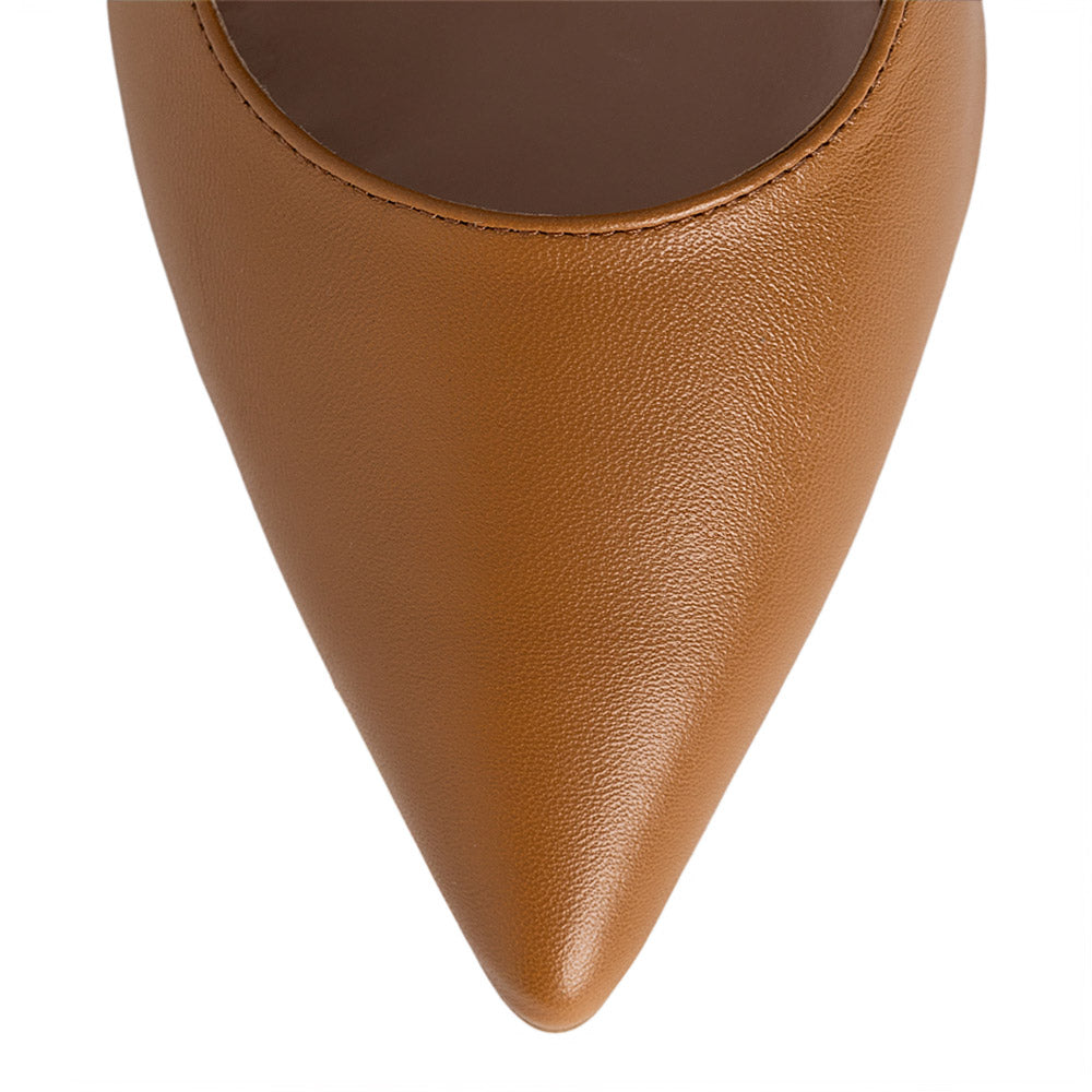 Pantofi dama Guban model 1414 nappa coniac