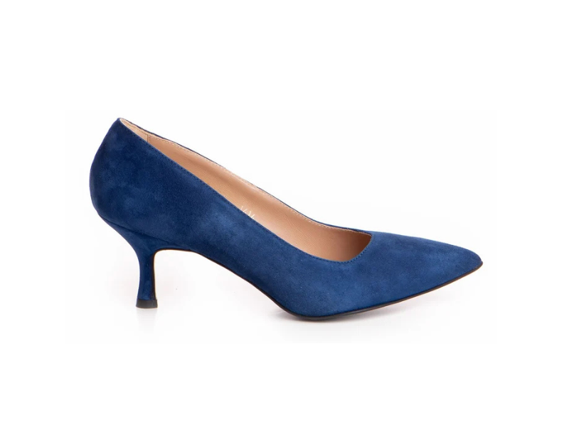 Pantofi 1414 Velur Albastru